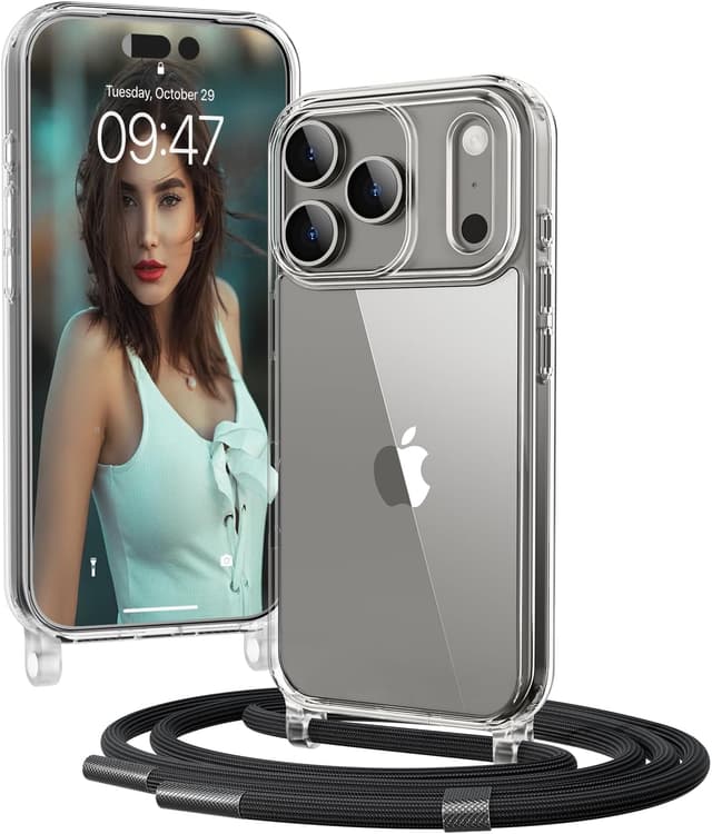 Detalle de Cover per iPhone 17 Pro Max con cordino 6,9