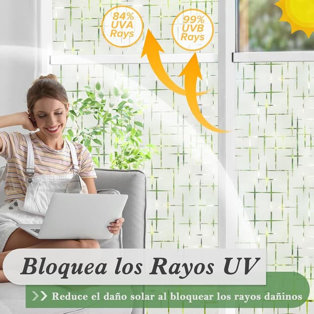 Thumbnail 4 de rabbitgoo Vinilos para Ventanas Privacidad 44.5x200 cm