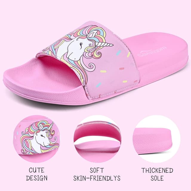 Detalle de Kinder-Badelatschen Sommer Hausschuhe – rutschfeste Badeschlappen für Jungen & Mädchen