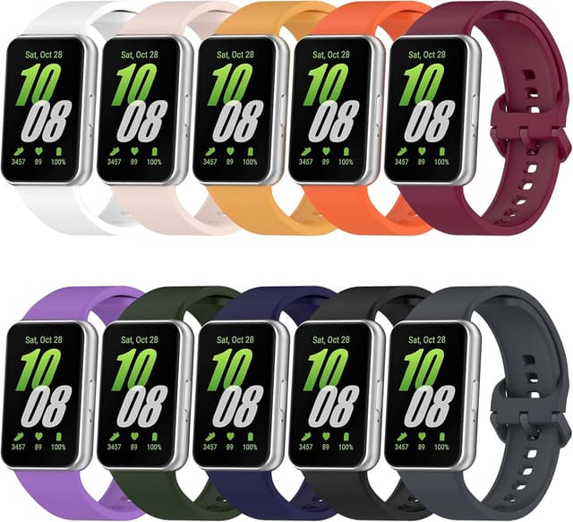 Detalle de Xisair 10-Pack silicone sport straps for Samsung Galaxy Fit3 (SM-R390)