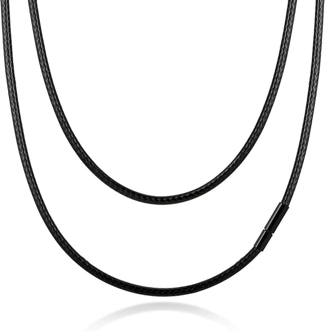 Thumbnail 6 de VNOX Lederhalskette mit Verschluss, 40 cm