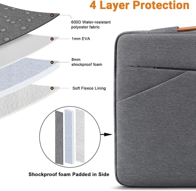 Thumbnail 4 de TECOOL 15.6-inch laptop sleeve with handle