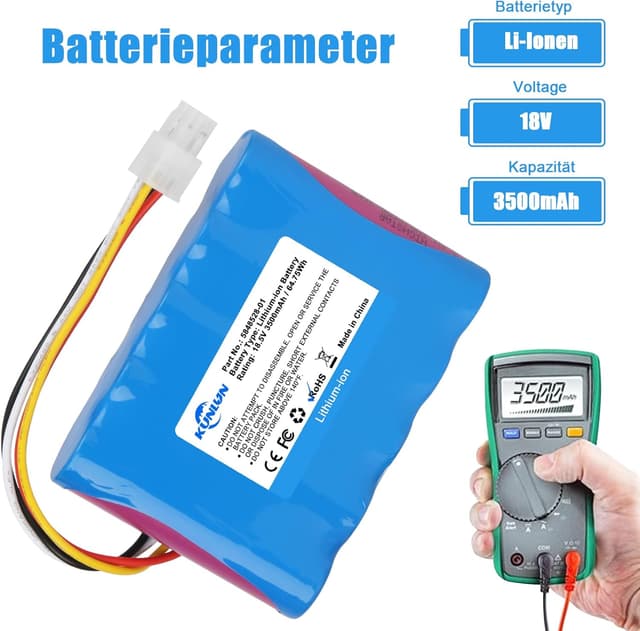 Detalle de KUNLUN 18.5V 3.500 mAh Ersatzakku für Mähroboter