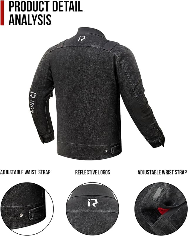 Thumbnail 5 de BORLENI Motorradjacke Jeans mit Protektoren