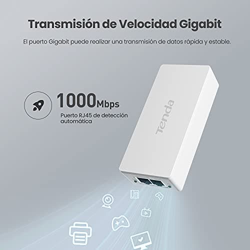 Thumbnail 2 de Tenda PoE30G-AT Inyector PoE 30W 51V para redes 📡