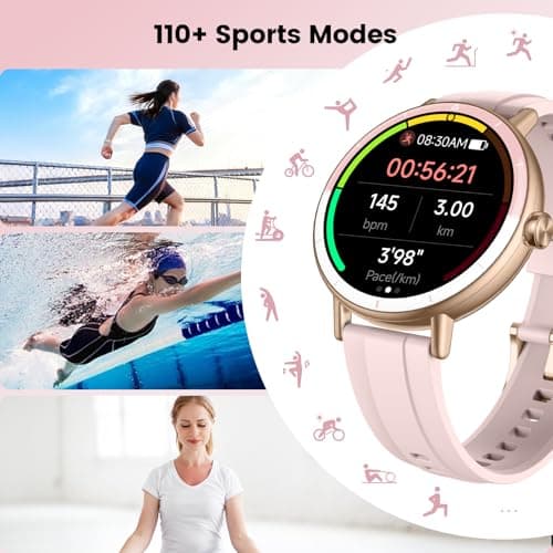 Detalle de Reloj Inteligente Mujer Cillso con llamadas Bluetooth y pantalla 1,27” HD (DR05)