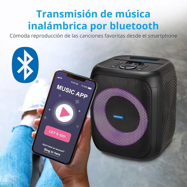 Thumbnail 4 de MEDION S61991 Bluetooth Speaker con Luz, USB y Micrófono 🎉
