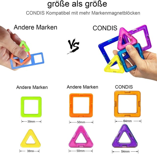 Thumbnail 3 de Condis Costruzioni Magnetiche 120 pezzi 🧩