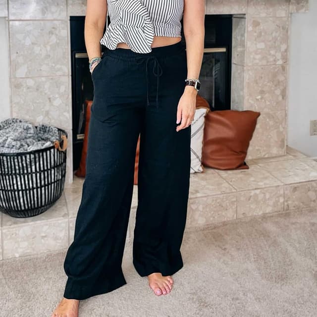 Thumbnail 4 de Duyang Cotton Linen Palazzo Pants