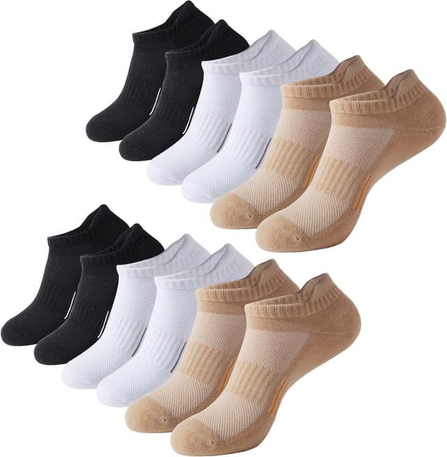 Thumbnail 6 de BUDERMMY Trainer Socks for Women (6 Pairs) – Cushioned Breathable Ankle Sports Socks