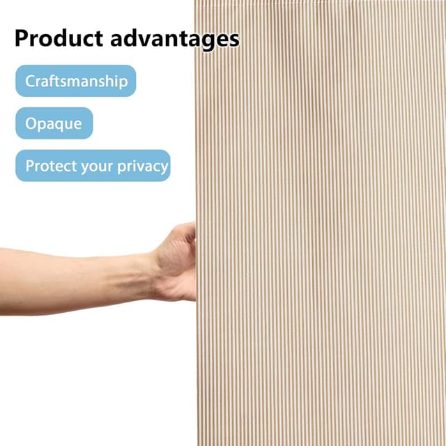 Detalle 2 de DUFU rideau de douche à séchage rapide imperméable en polyester 180 x 200 cm (avec 12 crochets)