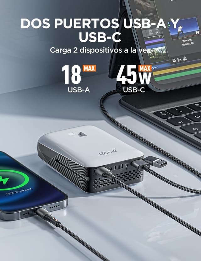 Thumbnail 6 de Litheli Carretilla eléctrica plegable para camping y jardín 🚜