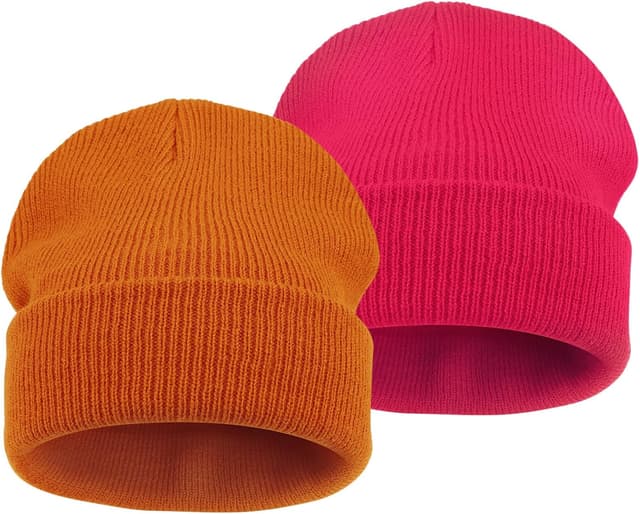 Detalle de DRESHOW toddler beanie kids winter hat (soft knit, double-layer warmth) for ages 6 months to 7 years