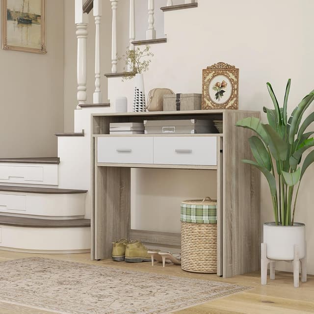 Thumbnail 5 de HOMCOM Table Console d'entrée 95l x 35P x 87H cm