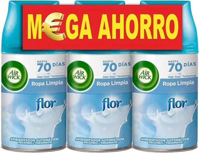 Detalle de Air Wick Freshmatic Recambios Flor Spray Automático, Pack de 3
