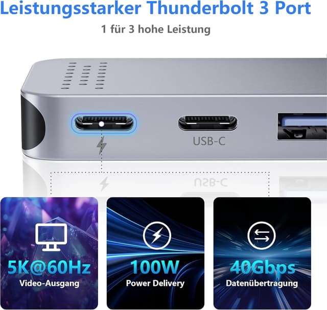 Thumbnail 6 de USB C Hub Adapter 8-in-2 für MacBook