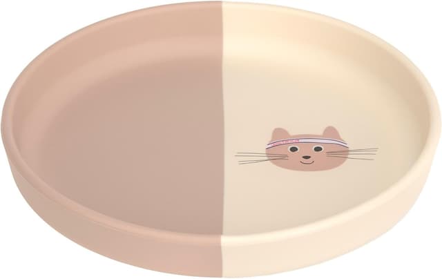 Detalle 2 de LÄSSIG Baby Silikon-Kinderteller „Happy Rascals Heart“ – BPA-frei & bruchfest