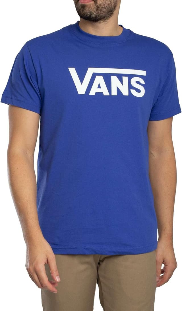 Detalle 2 de Vans Uomo T-Shirt con Logo Classico, Royal Cobalt in 100% cotone