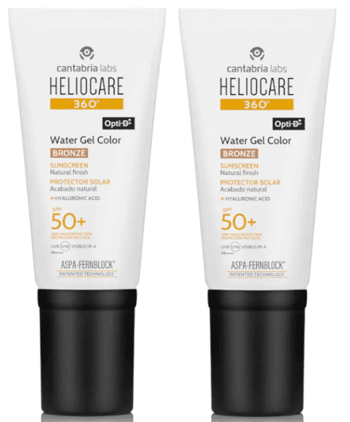 Detalle de Cantabria Labs Heliocare 360 Color Water Gel Bronze SPF50+ 2x50 ml