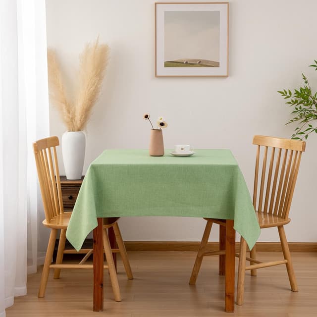 Thumbnail 1 de Hiasan Faux Linen Tablecloth 54 x 54 Inch, Sage