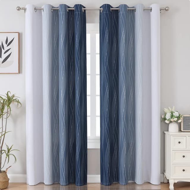 Thumbnail 1 de Estelar Textiler Ombre Blackout Curtains 84in