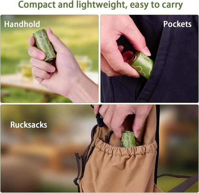 Thumbnail 6 de Qiookioo Poop Bags Rolls 256 Count (9x13 inches) – Thickened Leakproof Green Bags with Lavender Scent