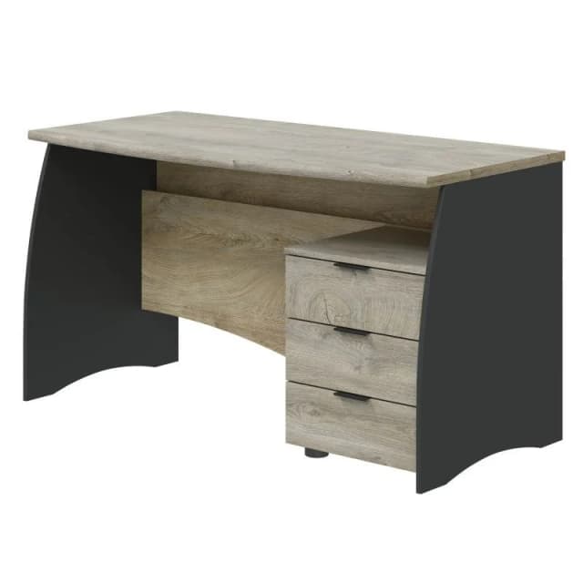 Detalle de Habitdesign Stil Buc Mesa escritorio gris 3 cajones