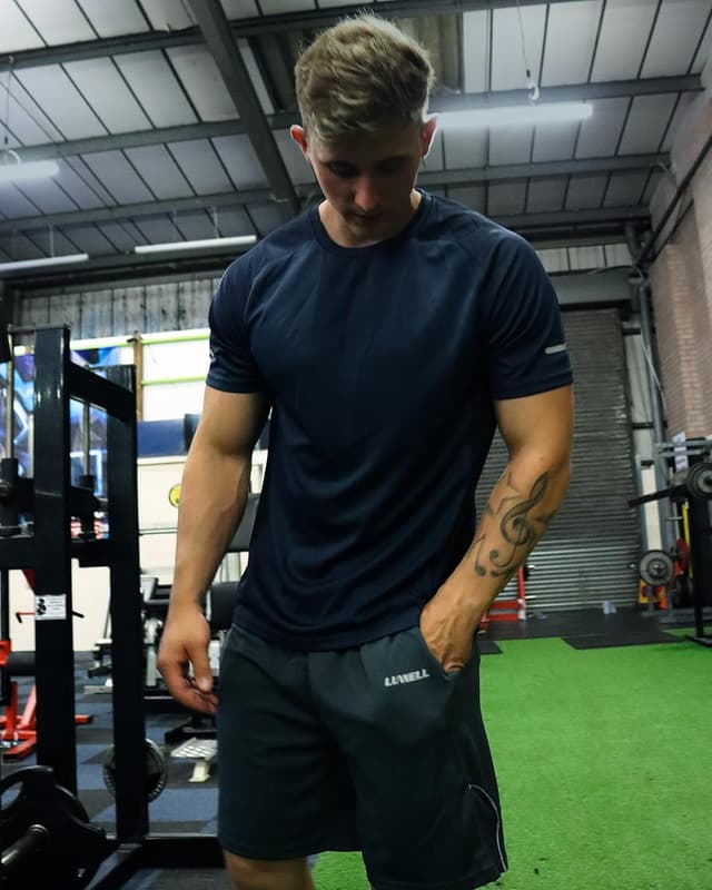 Detalle de Mens Gym Athletic Quick-Dry Sports T-Shirts with Moisture Wicking & Reflective Stripe