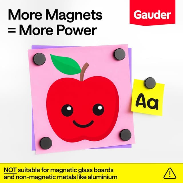 Thumbnail 2 de GAUDER Magnets for Whiteboard 18x5mm 62 Pieces