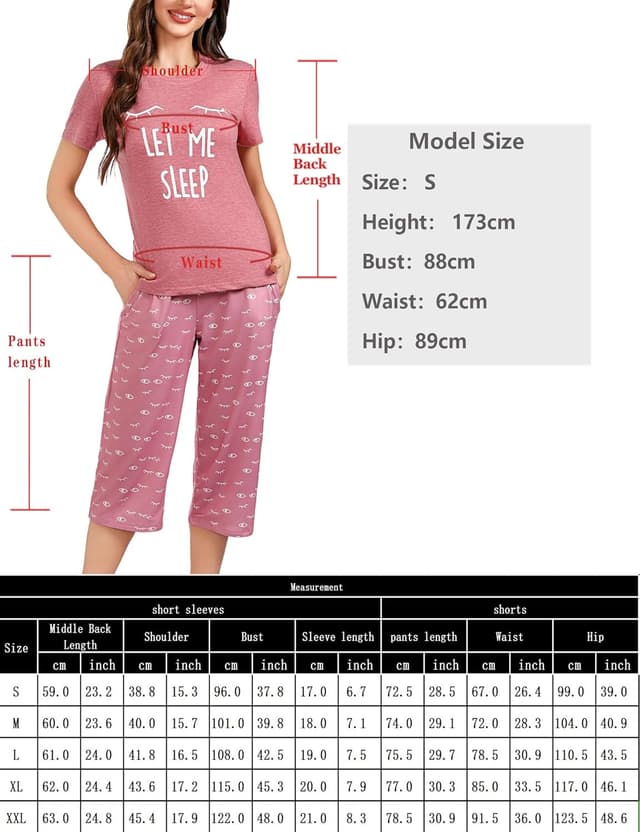 Thumbnail 6 de Ensemble de pyjama femme Uniexcosm en coton à manches courtes et col rond, imprimé