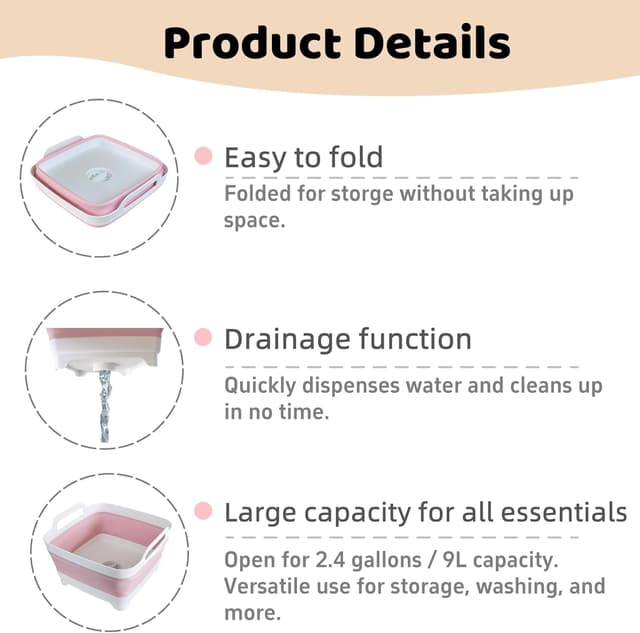 Thumbnail 4 de GIMWA Collapsible Wash Basin 2.4 Gallons