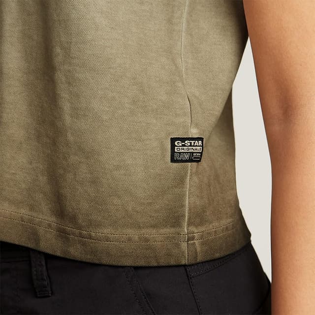 Detalle 2 de G-STAR Damen Overdyed Micro Boxy Top – bequemes Oberteil mit originellem Look