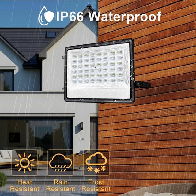 Detalle de CREATESTAR Faretto LED da Esterno 100W 10000LM 6500K IP66