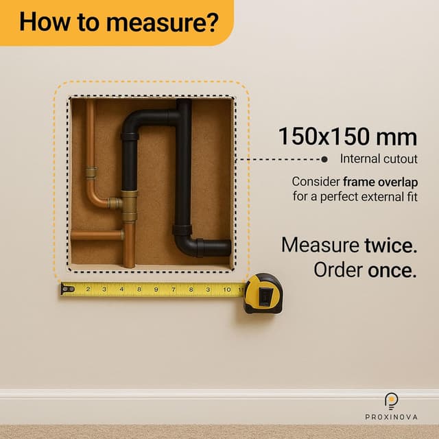 Detalle 2 de Proxinova Paintable Access Panel 150x150 mm (High-Grade ABS) Inspection Hatch for Walls & Ceilings
