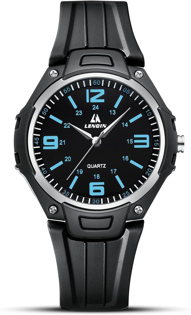 Detalle de LN LENQIN Herrenarmbanduhr aus Edelstahl, analoges Quarzwerk – 30M wasserdicht, 40-mm-Gehäuse