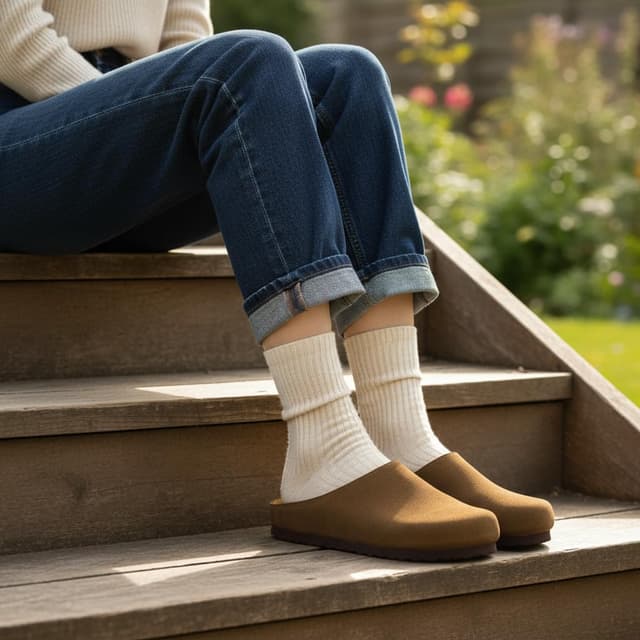 Thumbnail 5 de CUSHIONAIRE Lute Genuine Suede Leather Clogs for Women 👡