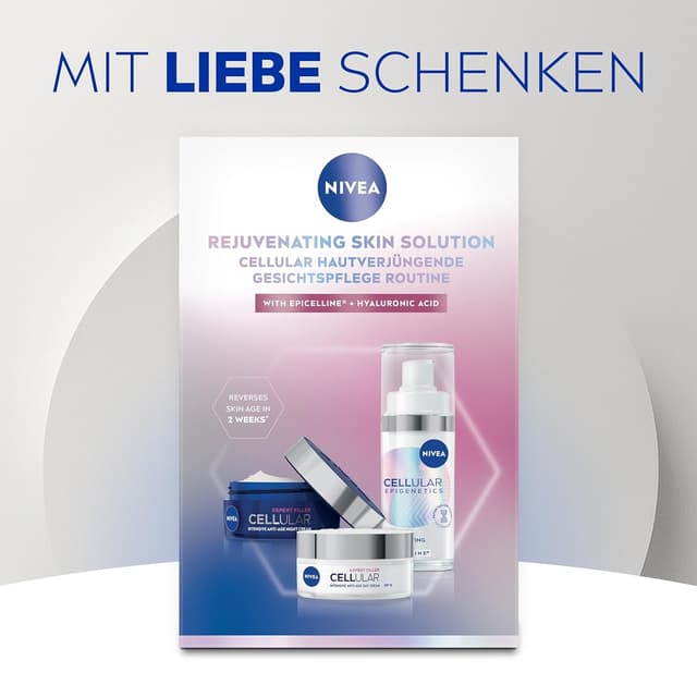 Detalle de NIVEA CELLULAR Expert Filler & Epigenetics Set: Tagescreme, Nachtcreme & Serum (Geschenkset)