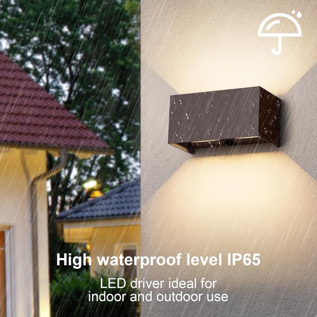 Detalle de Wisdom Line 25W Lampada a parete LED IP65 con angolo regolabile 120° 3000K (alluminio nero) per interno ed esterno