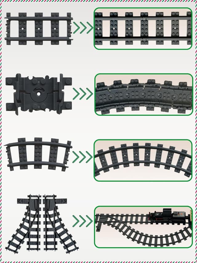 Detalle 2 de Hapoyxm City Train Set, kit rails 40 pièces