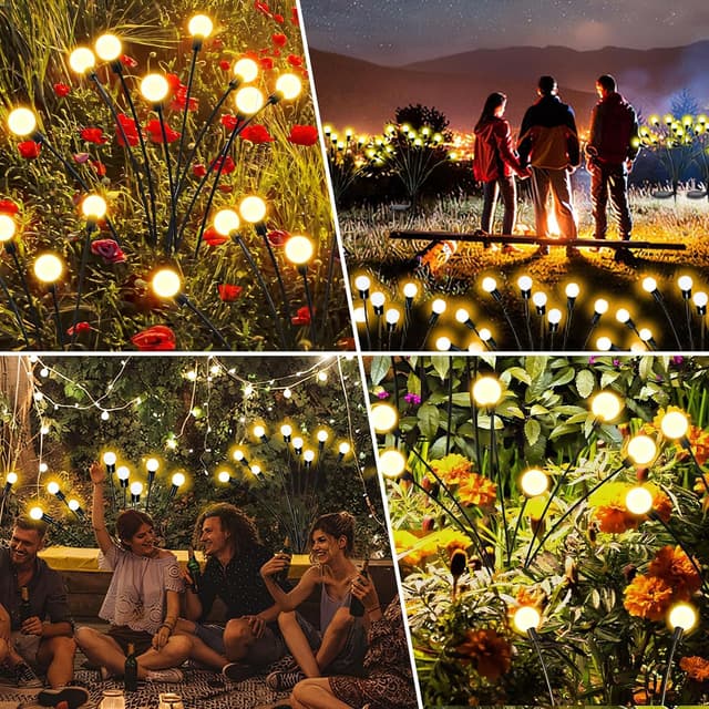 Thumbnail 6 de RJEDL Solar Firefly Lights with Remote — 60 LED outdoor swaying lights (pack of 6)