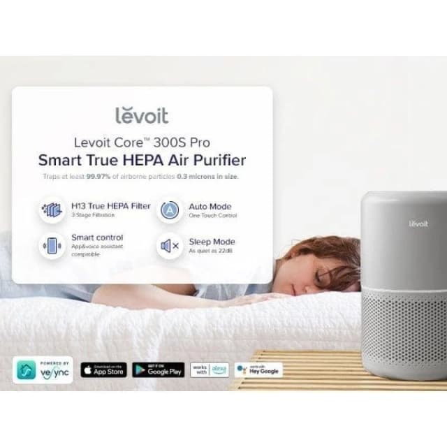 Detalle de Levoit Core 300S Pro Smart Purificador de Aire True HEPA (HEPASmart, AirSight Plus y WiFi)