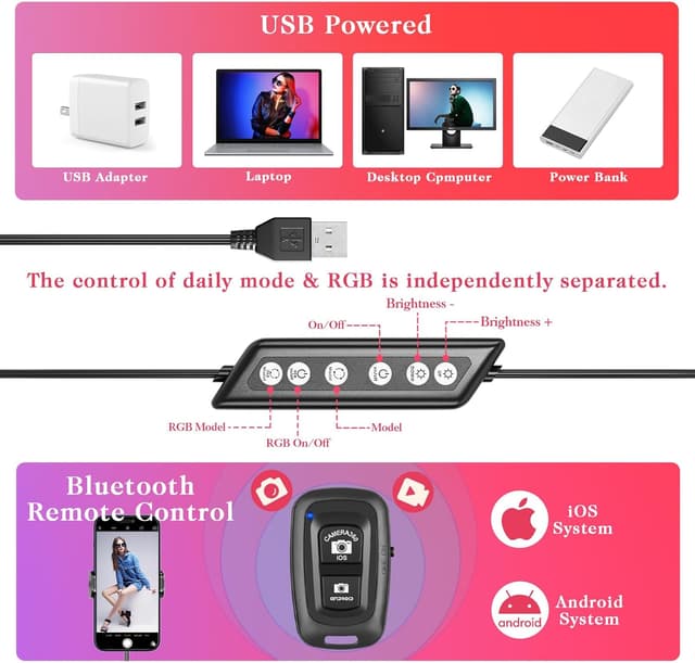 Thumbnail 5 de Ring Light with Tripod Stand 182 cm