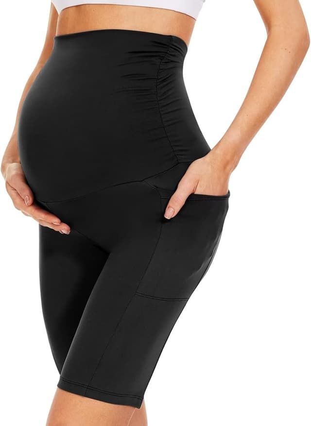 Detalle de QGGQDD Umstandsleggings Radlerhose für Schwangerschaft