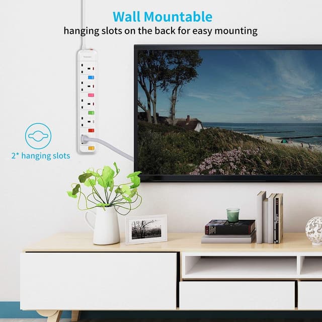 Detalle 2 de 5M Extension Lead 5 Way Individually Switched