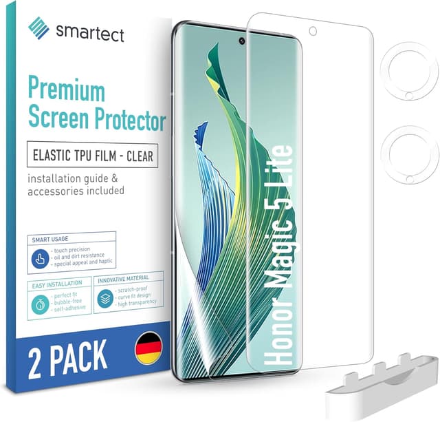 Detalle de smartect Pellicola protettiva TPU per Honor Magic 5 Lite (2+2 pezzi) per display e fotocamera