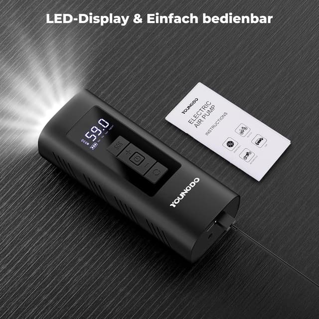 Thumbnail 6 de YOUNGDO 150 PSI Akku Kompressor 6000mAh