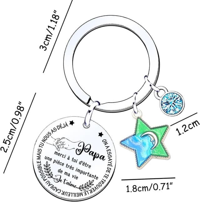 Thumbnail 5 de MNBVBV Porte-clés papa exceptionnel bois
