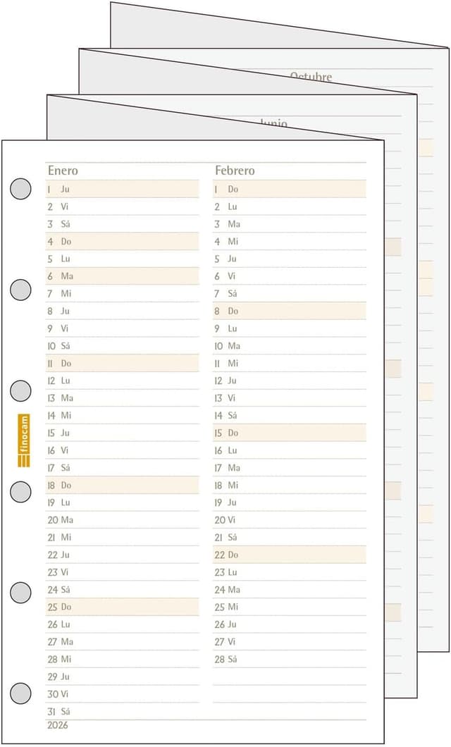 Thumbnail 6 de Finocam Recambio agenda Classic 2026 1 Día