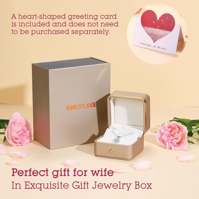 Thumbnail 5 de ONLYLIKE Heart Moissanite Necklace 1 CT đź’Ž