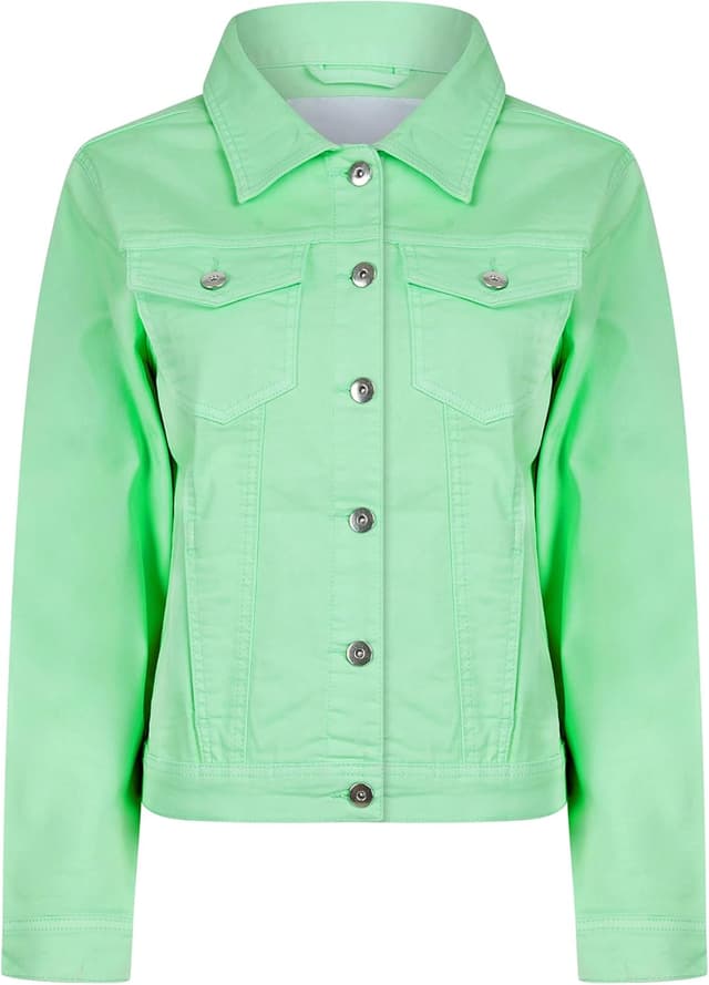 Detalle de Amara Reya Women’s Stretch Cotton Lightweight Casual Denim Summer Jacket